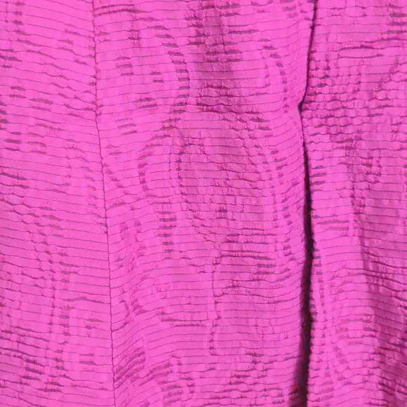 Nanette Lepore Womens Sundress Purple Paisley Lined Midi Pockets Textured 0 - Picture 2 of 11